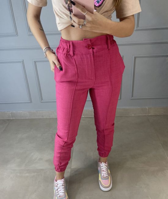 redeguriastore com br calca jogger fashion linho new pink 6