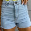 Short Jeans Recorte - Lavagem Clara - Rede Guria Store