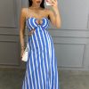Vestido Marina Listrado - Azul - Rede Guria Store