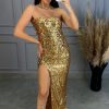 Vestido Paetê Festa - Dourado - Rede Guria Store