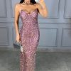 Vestido Paetê Luxo - Rose Gold - Rede Guria Store