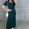 Vestido Guria Fashion - Off/Verde - Rede Guria Store