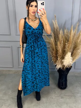Vestido Rebeca Tie-dye - Azul - Rede Guria Store