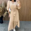 Vestido Diana Xadrez - Nude - Rede Guria Store