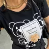 T-Shirt Urso Love - Preta - Rede Guria Store