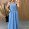Vestido Diana Jeans - Lavagem Média - Rede Guria Store